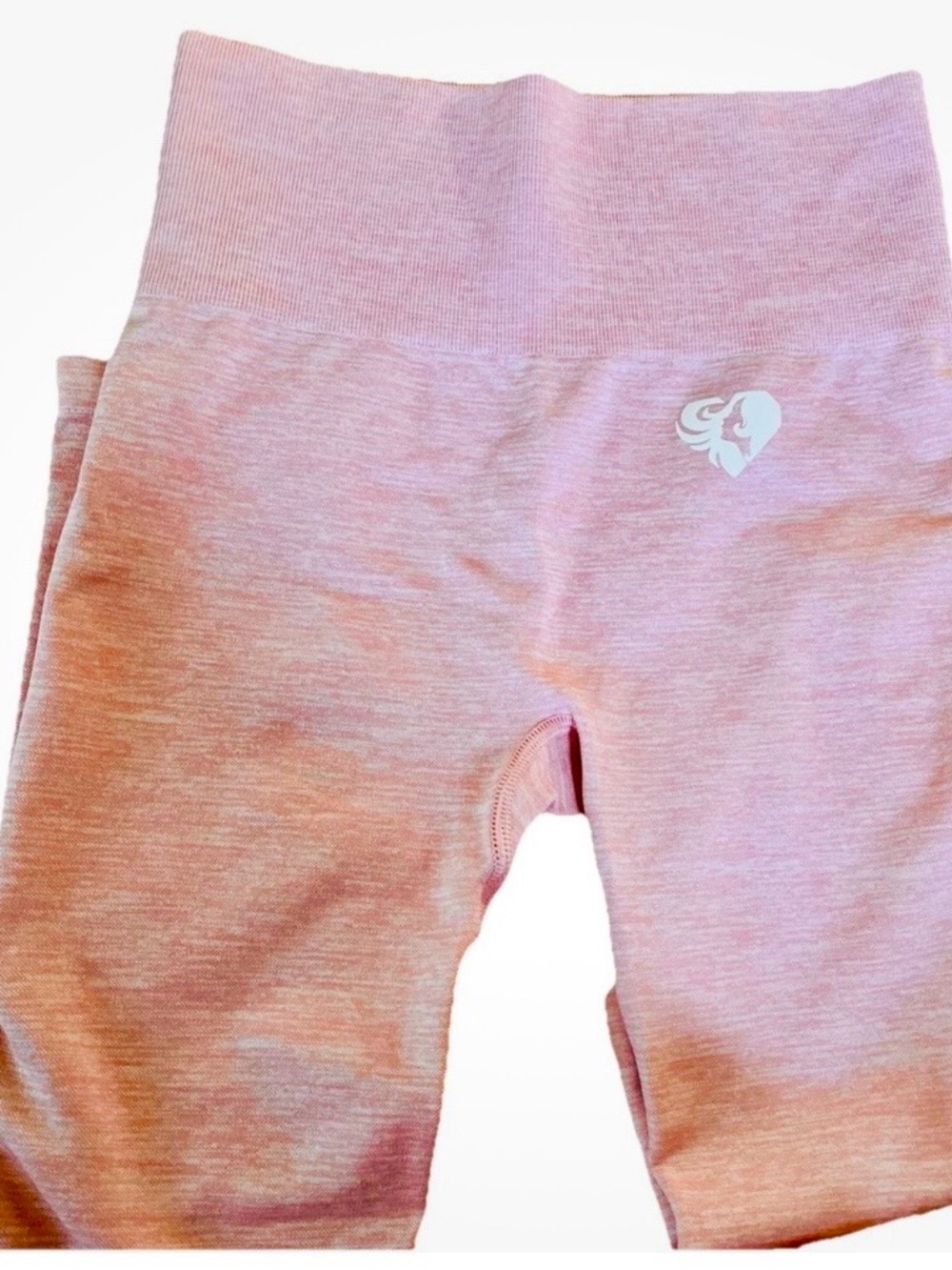 Women’s Best Move Seamless Leggings Stretch Support Marled Light Pink Small